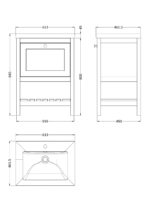 600mm Floor Standing Vanity & Basin 1TH - Image 3