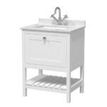 600mm Floor Standing Vanity & Marble Top 1TH