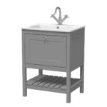 600mm Floor Standing Drawer & Stone Basin 1TH