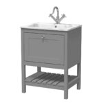 600mm Floor Standing Drawer & Stone Basin 1TH