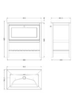 Hudson Reed Bexley 800mm Floor Standing Drawer Contemporary Basin 0TH - Image 3