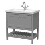 800mm Floor Standing Vanity & Basin 1TH