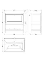 800mm Floor Standing Vanity & Basin 1TH - Image 3
