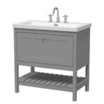 800mm Floor Standing Vanity & Basin 3TH