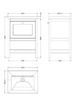 600mm Floor Standing Drawer Contemporary Basin 0TH - Image 3