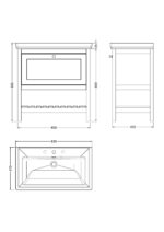800mm Floor Standing Vanity & Basin 3TH - Image 5