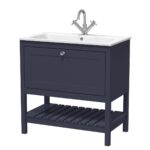 800mm Floor Standing Drawer & Stone Basin 1TH