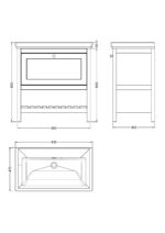 800mm Floor Standing Vanity & Basin 0TH - Image 3
