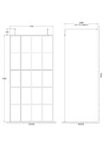 1000mm Frame Screen with Arms and Feet - Image 2