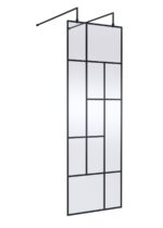 700mm Abstract Frame Wetroom Screen with Support Bars