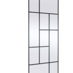 900mm Abstract Frame Wetroom Screen with Support Bars