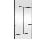 1000mm Abstract Frame Wetroom Screen with Support Bars