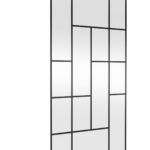 1100mm Abstract Frame Wetroom Screen with Support Bars