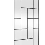 1200mm Abstract Frame Wetroom Screen with Support Bars