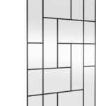 1400mm Abstract Frame Wetroom Screen with Support Bars