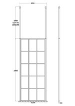 800mm Frame Screen With Ceiling Posts - Image 2