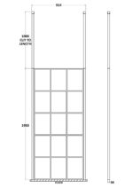 900mm Frame Screen With Ceiling Posts - Image 2