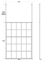 1400mm Frame Screen With Ceiling Posts - Image 2