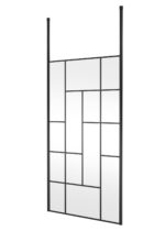 1100mm Abstract Frame Wetroom Screen with Ceiling Posts