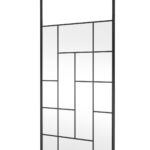 1200mm Abstract Frame Wetroom Screen with Ceiling Posts