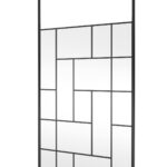 1400mm Abstract Frame Wetroom Screen with Ceiling Posts