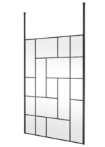 1400mm Abstract Frame Wetroom Screen with Ceiling Posts
