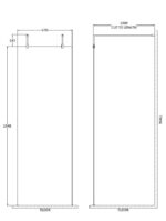 700mm Wetroom Screen with Arms and Feet - Image 3