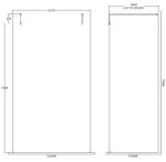 1200mm Wetroom Screen with Arms and Feet - Image 3