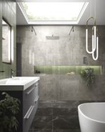 1100mm Wetroom Screen with Arms and Feet - Image 2
