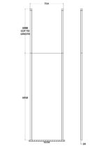 700mm Wetroom Screen with Ceiling Posts - Image 2