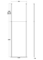 800mm Wetroom Screen with Ceiling Posts - Image 2