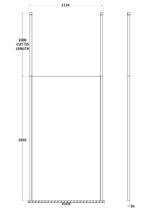 1100mm Wetroom Screen with Ceiling Posts - Image 2