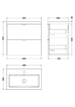 600mm Vanity Unit & Basin - Image 2