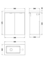 500mm Vanity Unit & Basin - Image 2