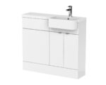 1000mm Combination Unit & Right Hand Semi Recessed Basin