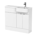 1000mm Combination Unit & Right Hand Semi Recessed Basin