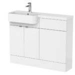 1100mm Combination Unit & Left Hand Semi Recessed Basin
