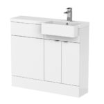 1000mm Combination Unit & Right Hand Semi Recessed Basin