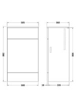 500mm WC Unit (355mm Deep) - Image 2