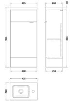 400mm Compact Vanity Unit & Basin - Image 2