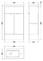 500mm Compact Vanity Unit & Basin - Image 2