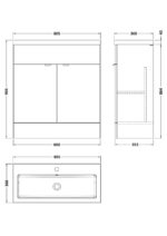 800mm Vanity Unit & Basin - Image 2