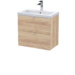 600mm Wall Hung 2-Drawer Unit & Basin