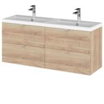 1200mm WH 4-Drawer Vanity & Double Basin
