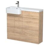 1000mm Combination Unit & Left Hand Semi Recessed Basin