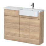 1100mm Combination Unit & Right Hand Semi Recessed Basin