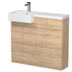 1000mm Combination Unit & Left Hand Semi Recessed Basin