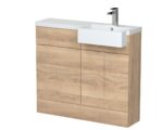 Hudson Reed Fusion 1000mm Combination Unit & Right Hand Semi Recessed Basin
