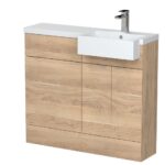 1000mm Combination Unit & Right Hand Semi Recessed Basin