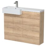 1100mm Combination Unit & Left Hand Semi Recessed Basin